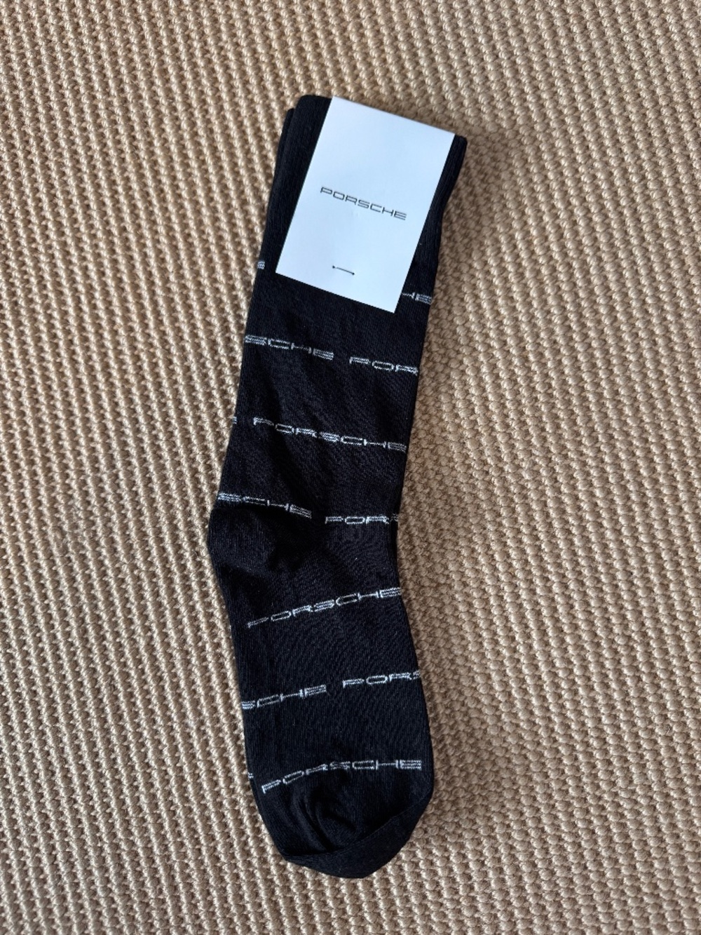 Porsche Black Socks - Size OS - Brand New w/Tags